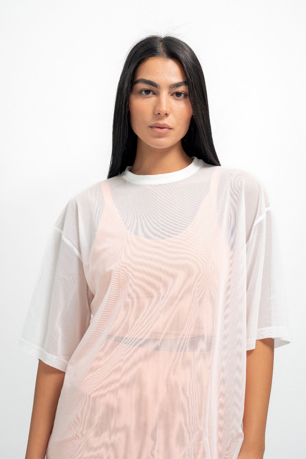 Mesh Oversized Top