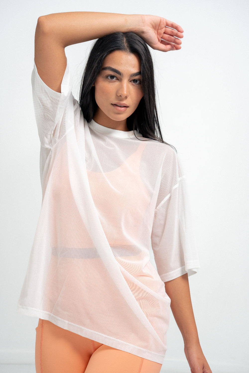 Mesh Oversized Top