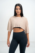 Form Crop Top Half Sleeve