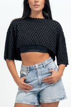 Form Crop Top Half Sleeve